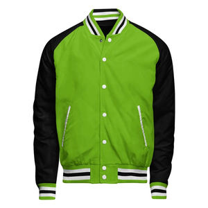 Chaquetas Varsity Letterman para Hombre al por Mayor con Botones, Parches Bordados Personalizados de Béisbol, Mangas de Cuero Tejido, Chaqueta de Invierno - Product Image 1