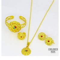 Offre Spéciale dubaï arabe style bracelets anneaux collier pour enfants mode bijoux bracelets bracelets pour femmes