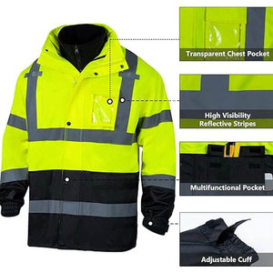 Chaqueta de Seguridad Reflectante de Alta Visibilidad Unisex Rock Creek, Impermeable y Resistente al Viento, Certificación CE/EU, Protección Contra Pinchazos - Product Image 2