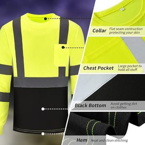 Polo de sécurité à manches longues haute visibilité, personnalisé avec logo, de haute qualité, fabriqué par Wings Traders en gros - Product Image 4