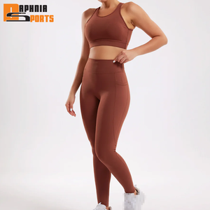 Ropa Deportiva Personalizada para Mujer, Conjunto de Dos Piezas de Leggings de Yoga con Estiramiento en 4 Direcciones, Suave y de Secado Rápido - Product Image 5