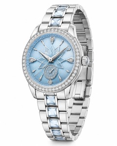 Luxury Women's Round <b>Diamond</b> <b>Watch</b> Blue Dial Stainless Steel Bracelet Analog Quartz - Product Image 1