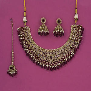 สร้อยคอโมติโบราณดีไซน์สวยงาม พร้อมเคลือบเมห์นดี 901717 - Product Image 3