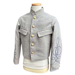 Chaqueta de los Estados Confederados, específicamente una variante del "Departamento de Alabama", hecha de lana vaquera con una chaqueta azul. - Product Image 3