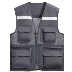Chaleco de Seguridad de Alta Visibilidad para Hombre con Múltiples Bolsillos, Impermeable y Transpirable, Ropa de Trabajo Reflectante para Trabajos en Exteriores y Mantenimiento - Product Image 2