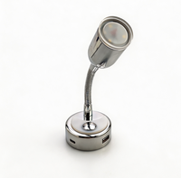 Lampe de lecture LED 12V pour camping-car à fixation murale avec col de cygne réglable, lampe d'intérieur pour camping-car