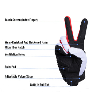 Gants de moto respirants à doigts complets personnalisés pour la conduite en extérieur, les sports, la protection, la course de motocross, les gants de moto pour hommes, équipement de moto - Product Image 3