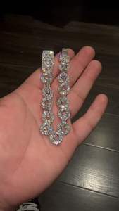 Bracelets carrés en or jaune 10 carats sertis de diamants en moissanite de qualité supérieure pour unisexe, bracelets en moissanite hip-hop en provenance d'Inde - Product Image 3