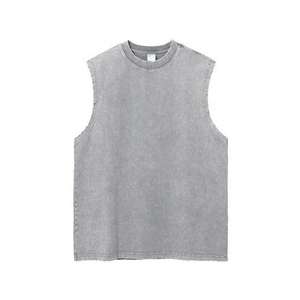 Camiseta Deportiva sin Mangas al por Mayor, Corte Regular, Secado Rápido, Personalizada, de Alta Calidad, Lavada con Ácido, Tejido Liso, 100% Algodón, Estilo Punk, Estampado Animal - Product Image 4