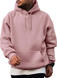 Soft Brushed Fleece Long Sleeve <b>Pullover</b> <b>Men</b> Hoodie Plain Blank Cotton Clothing Collection Hoodie - Product Image 3
