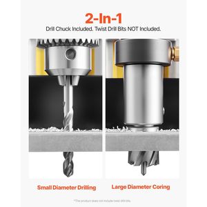 Trapano Magnetico Portatile Elettrico 1400W, 2 Diametri di Foratura, 2922 Lbf, 0-750 RPM, Velocità Variabile, Utensile 2-in-1 - Product Image 3