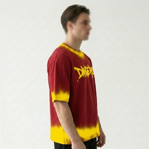 Men's Performance Athletic <b>Spray</b> Print Tee Lightweight Breathable Polyester/Cotton Quick Dry Street Fashion T-Shirt Custom Logo - Product Image 3