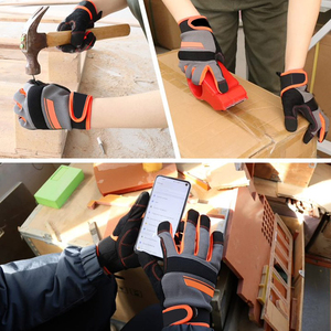 Guantes de Trabajo Mecánicos de Cuero Vacuno Granulado para Protección Industrial, Transpirables, con Respaldo Laminado de Spandex - Product Image 6