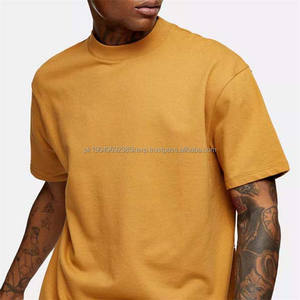 Fabricant de vêtements, vêtements de sport, OEM, conception de logo personnalisé, t-shirt respirant à séchage rapide, 100% coton, taille plus, couleur jaune - Product Image 5