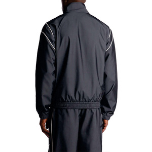 Daizen Star Men's Black Summer Tracksuit Set Full Sleeve Zipper Closure Sporty Style Windproof Lightweight Quick Dry Shorts Side - Product Image 2