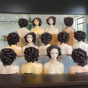 Perruque brune rebondissante de haute qualité en cheveux naturels bruts, avec fermeture frontale, brun clair, 100 % cheveux humains vietnamiens - Product Image 4