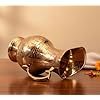 Vintage Brass Water Pitcher With Handle Ornate Floral Design Metal Drinkware Without Lid - Product Image 3