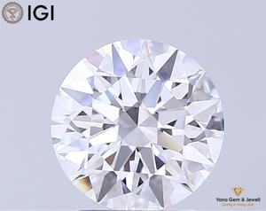 Diamante Cultivado en Laboratorio CVD de Forma Redonda de 8.54 mm, 2.50 Quilates con Certificado IGI, Color D, Claridad VVS1, Elegante Centro de Atención - Product Image 1