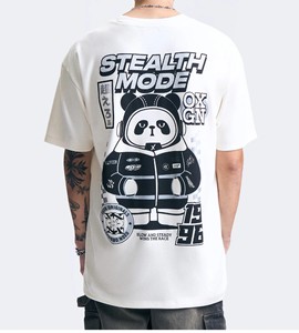 Trendy Fashion Oversized <b>Stand</b> Twill T-Shirts <b>Drop</b> Shoulder Men's Solid Color Digital Printing Custom OEM ODM Manufacturer - Product Image 5