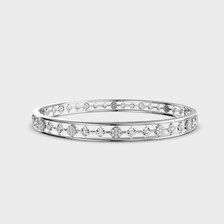 2CT Lab Grown Diamond Round Cut Statement <b>Bangle</b> | Luxury Bridal Wedding Jewelry | Anniversary Gift - Product Image 5