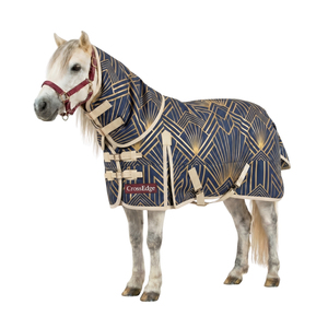 Couverture d'écurie de luxe imprimée pour chevaux, respirante et coupe-vent, équipement d'hiver, couverture de concours équestre CrossEdg - Product Image 1