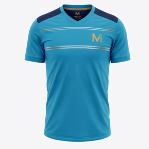 Conjunto de entrenamiento de camiseta y pantalones cortos de fútbol personalizados, uniforme de fútbol transpirable, ropa deportiva para gimnasio y fitness, MALUZA INDUSTRIES - Product Image 1