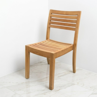 Chaises de salle à manger en teck massif, vente en gros directe usine, export en vrac, OEM ODM, chaise d'appoint de cuisine empilable en bois pour importateurs