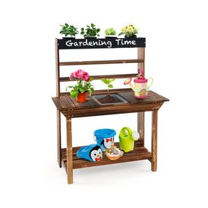 Table de jardinage en bois massif de sapin pour enfants, pour cuisine extérieure, autres meubles - Product Image 1