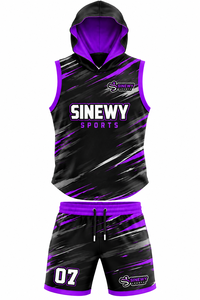 SINEWY SPORTS Conjunto de Uniforme de Flag Football Unisex sin Mangas con Capucha, Absorbente de Humedad, Sublimado, Uniformes Personalizados para Equipos de Adultos - Product Image 2