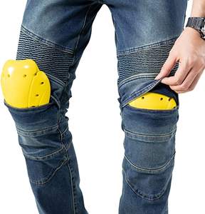 Pantalon de motard pour hommes Pantalon de course de moto respirant avec protection amovible Jeans ajusté grande taille pour adultes - Product Image 4