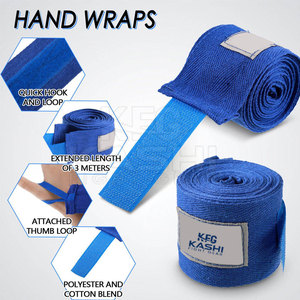 Comfortable Flexible Long Neoprene & Cotton Hand <b>Wrap</b> for Boxing MMA Training and Daily Wrist Support and Stability - Product Image 2
