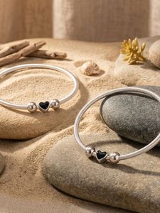 Minimal Silver Heart Charm <b>Anklet</b> <b>Bracelet</b> for Women and Girls - Product Image 1