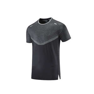 T-shirts de sport pour hommes à séchage rapide, manches courtes, pour la course et la gym, personnalisables avec impression et broderie de logo – Vente en gros - Product Image 2