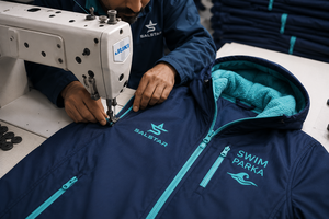 Veste parka de bain imperméable personnalisée de haute qualité, longue, à capuche, doublée polaire, pour le changement de vêtements après la baignade, fournie directement par l'usine - Product Image 5