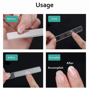 Lime à ongles en verre cristal simple face avec motif droit pour le façonnage, le polissage et le lissage des ongles, personnalisable, pour un soin des ongles durable - Product Image 3