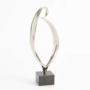 Contemporary Metal Sculpture Designer Figurine <b>Decorative</b> Showpiece Home Living Room Office <b>Table</b> <b>Decor</b> - Product Image 4