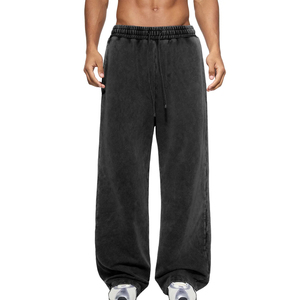 กางเกงวอร์มโลโก้แบบกำหนดเอง กางเกงจ็อกเกอร์ทรงหลวมผ้าฝ้ายฟลีซสำหรับผู้ชาย เหมาะสำหรับออกกำลังกาย เล่นกีฬา สไตล์วิทยาลัย - Product Image 1