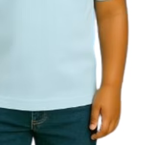 เสื้อโปโลปักลายสีฟ้าอ่อนสำหรับเด็กผู้ชาย แขนสั้นลำลอง ชุดนักเรียนประจำวัน เสื้อผ้าสไตล์สบายๆ ที่สวมใส่ได้ทุกวัน - Product Image 4