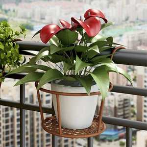 Heavy Duty Iron Hanging Planter Basket With <b>Hook</b> For Balcony Railing Wall Flower Pot Holder Rust Resistant <b>Garden</b> Decor Outdoor - Product Image 4