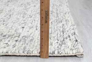 Alfombra de Lana Gruesa Hecha a Mano, Beige, con Rayas Abstractas, Estilo Boho Moderno para Sala de Estar, Tamaño Personalizado, Suave, Delgada, Antideslizante, Apta para Mascotas - Product Image 4