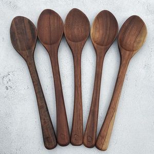 Bol à salade en bois avec poignée, bol de service en bois pour fruits, salades, desserts, cuillère, vente en gros, fabricant, exportateur - Product Image 6