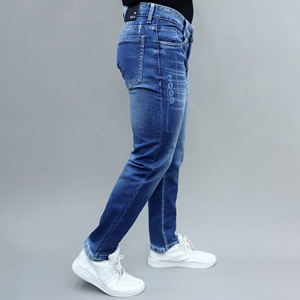 Jean pour homme Gex bleu clair, coupe droite, taille mi-haute, extensible, qualité supérieure, best-seller - Product Image 3