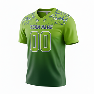 Maillot de football personnalisé pour adultes, manches courtes, respirant, option grande taille, devant 100% polyester, col en V - Product Image 6