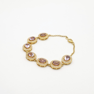 Radiant Rose Lavender Amethyst Bracelet 6x8 Size Oval Stylish Womens Gemstone Fashion Jewelry Choice <b>Set</b> - Product Image 1