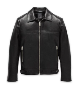 Veste moto décontractée pour homme en cuir PU noir, écologique, avec fermeture éclair, col roulé, coupe classique, style hiver - Product Image 5