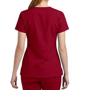Tenue Médicale Unisexe : Blouse à Manches Courtes Col V et Pantalon Cargo pour Soins Infirmiers, Hôpital, Santé, Médecin, Infirmière – Tissu Tissé Ajusté - Product Image 6