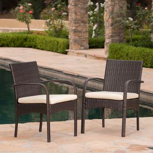 Sedia da Pranzo in Vimini Sintetico CORDOBA KD PE, Elegante Sedia da Giardino per Pranzo all'Aperto - Product Image 3