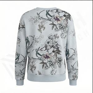 Elegante sudadera de algodón y poliéster de gran tamaño, diseño personalizado con ajuste relajado único, ropa de invierno informal suave con logotipo frontal - Product Image 3