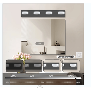 29\" Sleek <b>Black</b> Modern LED Vanity Light 4-Light Wall Fixture for <b>Bathroom</b> Mirror Shower <b>Bathroom</b> <b>Decor</b> - Product Image 2