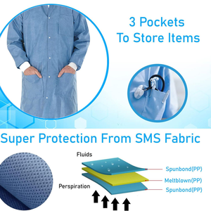 Nouvelle blouse de laboratoire médicale avec logo personnalisé, uniforme de médecin, blouse de laboratoire d'hôpital de haute qualité, fabricant en gros, fournisseur OEM, commandes en gros - Product Image 5